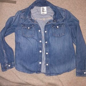 Snap, button down jean shirt